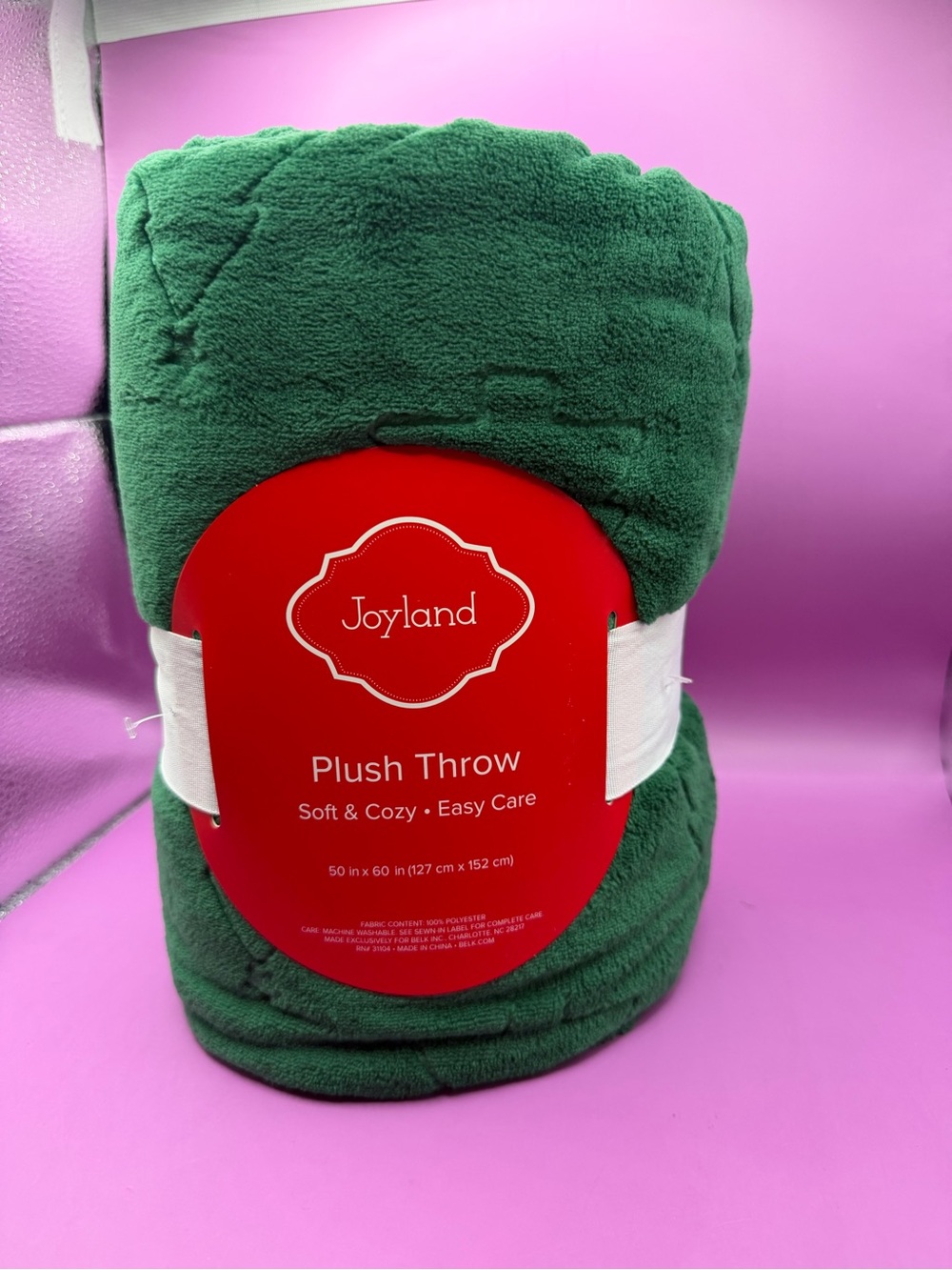 Joyland Plush Throw - Forest Green